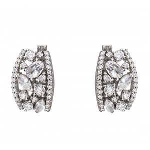 Золоті сережки з фіанітами (2б_с-129) фотографія