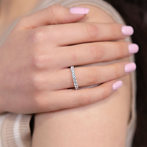 Золотое обручальное кольцо  с бриллиантами (2б_к-195) фотография