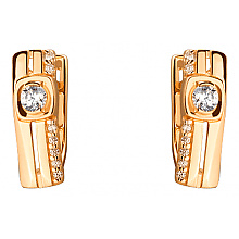 Золотые серьги с цирконием куб. (01-19279060)