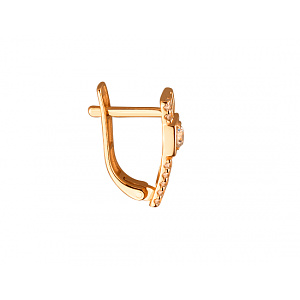 Золотые серьги с цирконием куб. (01-19279060) фотография