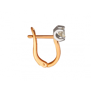 Золотые серьги с цирконием куб. (01-200020560) фотография