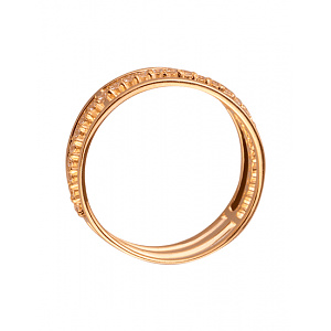 Золотое кольцо с цирконием куб. (01-200041260) фотография