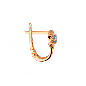 Золоті сережки з цирконієм куб. (01-200072460) фотографія