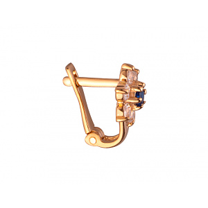 Золотые серьги с цирконием куб. (01-200191460) фотография