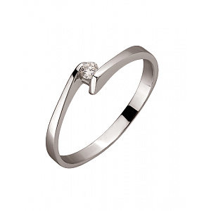 Золотое кольцо с бриллиантом (01-200283060) фотография