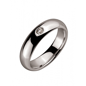 Золотое  обручальное кольцо  с бриллиантом (01-200323760) фотография