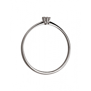 Золота каблучка з діамантом (01-200355460) фотографія