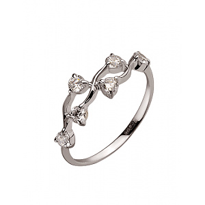 Золотое кольцо с цирконием куб. (01-200365460) фотография