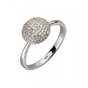 Золота каблучка з діамантами (01-200438260) фотографія