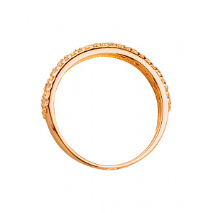 Золотое кольцо с цирконием куб. (01-200443860) фотография