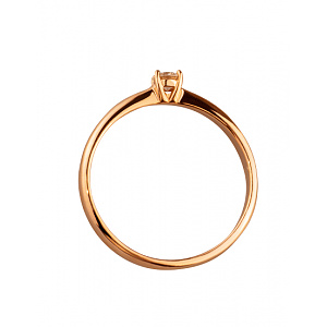 Золота каблучка з діамантом (01-200489260) фотографія