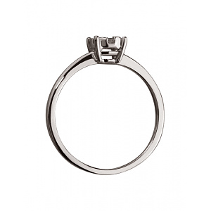 Золота каблучка з діамантами (01-200512260) фотографія