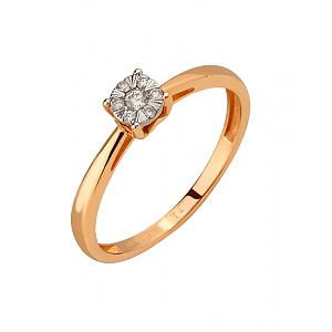 Золотое кольцо с бриллиантами (01-200575960) фотография