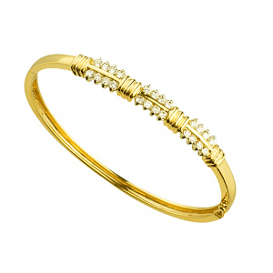 Золотий браслет з діамантами (01-200581560) фотографія