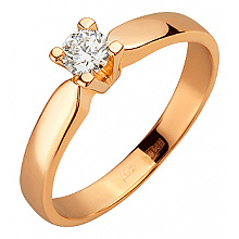 Золота каблучка з діамантом (01-200616860)