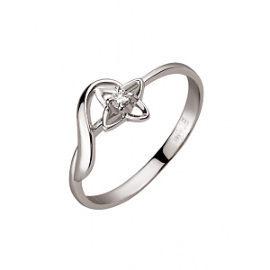 Золота каблучка з діамантом (01-200742460) фотографія