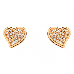 Золотые серьги с фианитом (цирконием куб.) (01-200781060) фотография