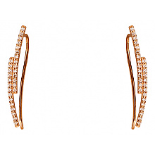 Золоті сережки з фіанітом (цирконієм куб.) (01-200785660)