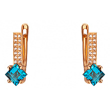 Золоті сережки з топазами (01-200807560)