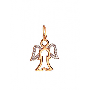 Золотой кулон с фианитом (цирконием куб.) (01-200819360) фотография