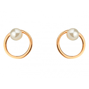 Золотые серьги с жемчугом (01-200841860) фотография