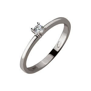 Золота каблучка з фіанітом (2б_к-138) фотографія