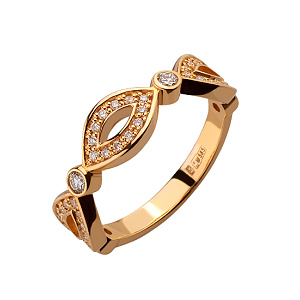 Золотое кольцо с бриллиантами (1б_к-107) фотография