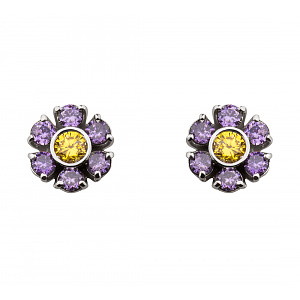 Золотые серьги с фианитами (2б_с-092) фотография