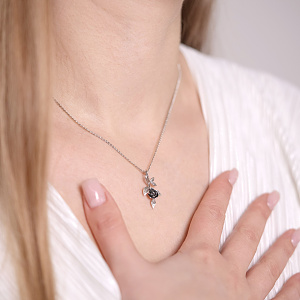 Золотой кулон с бриллиантом (11б_п-063) фотография