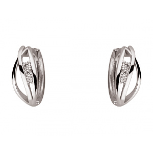 Золотые серьги с фианитами (2б_с-225) фотография