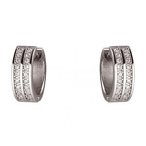 Золотые серьги с циркониями (2б_с-227) фотография