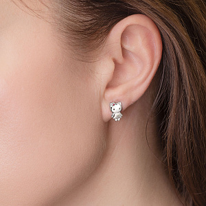 Золоті сережки з фіанітами (2б_с-264) фотографія