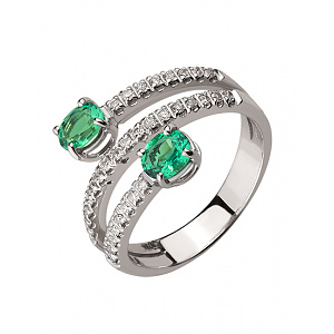 Золотое  кольцо с бриллиантами (01-18317261) фотография