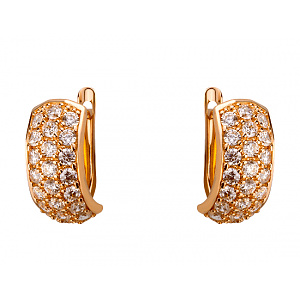 Золоті сережки з цирконієм куб. (01-19177361) фотографія