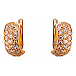 Золоті сережки з цирконієм куб. 01-19177361 фотографія 1
