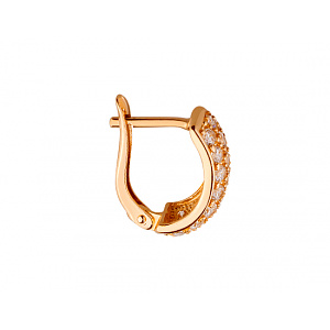 Золоті сережки з цирконієм куб. (01-19177361) фотографія