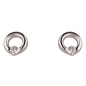 Золотые серьги с цирконием куб. (01-200159961) фотография