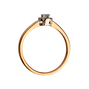 Золота каблучка з діамантом (01-200323761) фотографія