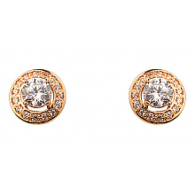 Золоті сережки з цирконієм куб. (01-200573461)