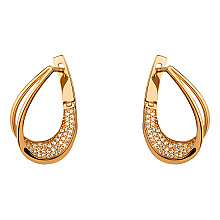 Золоті сережки з цирконієм куб. (01-200575961)