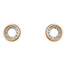 Золоті сережки з цирконієм куб. (01-200616861)