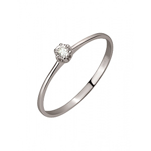 Золота каблучка з діамантом (01-200755461) фотографія