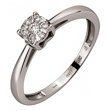 Золота каблучка з діамантами (01-200766261)