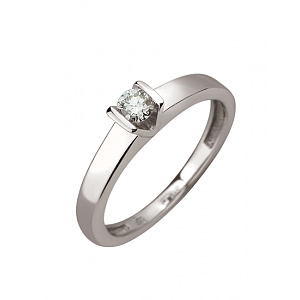 Золота каблучка з діамантом (01-200781061) фотографія