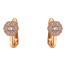 Золоті сережки з фіанітом (цирконієм куб.) (01-200783561)