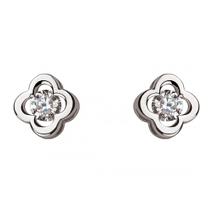 Золоті сережки з фіанітом (цирконієм куб.) (01-200805861) фотографія