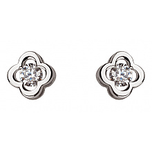 Золоті сережки з фіанітом (цирконієм куб.) (01-200805861)