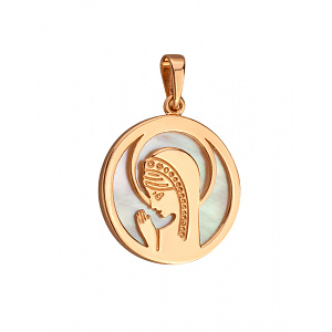 Золотой кулон с перламутром (01-200841861) фотография