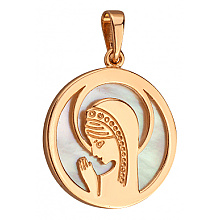 Золотой кулон с перламутром (01-200841861)