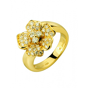 Золотое  кольцо с бриллиантами (01-200858161) фотография